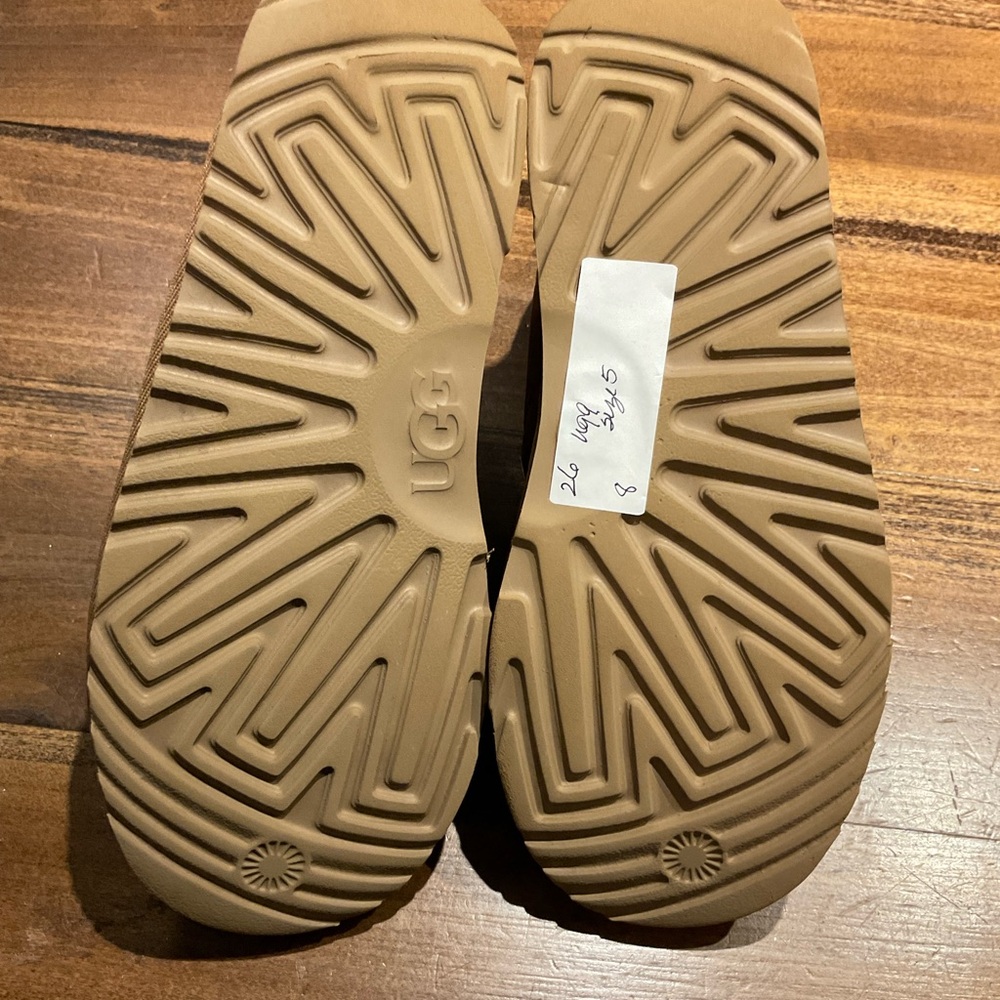 UGG Chestnut Suede Boots with Plush Lining - Picture 7 of 9